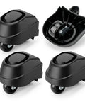 Fast Fix Replacement Foot Casters And Swivel Caster Wheels For Ridgid Shop Vacuums showing black swivel caster wheels and mounts.
