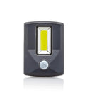 Motion Activated LED Light With Easy Install And Water Resistant Build, Black Finish, Weatherproof Sensor Lighting For Hallways, Stairways, Garage Or Indoor And Outdoor Use, front view