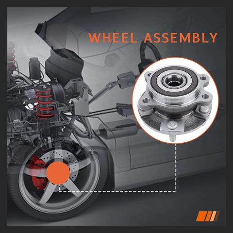 Front Wheel Hub And Bearing Assembly With Abs Sensor Direct Fit For Toyota RAV4 2006-2011 2.4L 2.5L Replacement