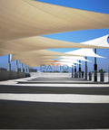 Beige 8x8 Foot Shade Sail Rectangle Canopy for Patio and Backyard All Season Sun Block Heavy Duty Commercial Grade Outdoor Shade Cover UV Resistant