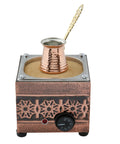 Copper Rectangle Electric Hot Sand Coffee Maker Heater Machine 110V 220V Turkish Style Traditional Design with pot on top