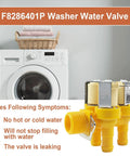 Washer Water Valve Replacement With 3 Solenoid Coils For Speed Queen Huebsch Unimac Models AP4526717 Compatible Rugged Fit And Easy Install F8286401P Part Replacement For Reliable Wash Cycles, yellow metal valve with washer