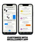 Two smartphone screens displaying Method 360 ANC Wireless Earbuds With Bose Sound settings in Skullcandy app