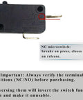 Micro Limit Switch Set Of 3 For Industrial Automation And Machinery Control LF-10-02 featuring terminal positions NC/NO