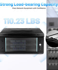 Tough As Nails 4U Wall Mount Server Rack Case with secure lock, strong load capacity, and heavy gauge steel construction.