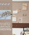 Heavy Duty Flat Head Upholstery Tacks For Furniture Repair And Craft Rooms Packs Two Hundred Silver Iron Thumb Pins secured on cork board.