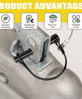 12 Piece Safety Coupler Pin Kit With 3 Pin Types Square Shaft Locking Pins D Shape Pins And Round Pins Carbon Steel Black Finish Built Tough For Farm Lawn Garden Attachments on trailer coupler