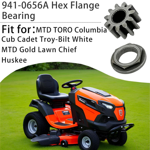 Hex Flange Bearing And Pinion Gear Bushing Kit 941-0656A 717-1554 compatible with Toro lawn tractor and parts shown