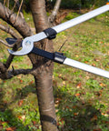 4 In 1 Garden Tool Set Hedge Clippers Pruning Shears Folding Saw Branch Cutter Tree Pruner in use on a tree branch