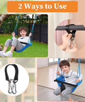 Indoor Outdoor Handmade DIY Net Swing For Kids With Adjustable Rope Versatile Backyard Playground Swing For Tree Garden Park Door Frame Easy Setup Blue Safe Durable