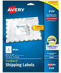 No Sweat True Block Printable Shipping Labels Sweet Sure Feed Inkjet Friendly 3.5 By 5 Inch White Mailing Stickers packaging with label sheets.