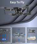 Dual Camera Drone For Adults And Kids Foldable RC Quadcopter With 1080P FPV Live Video showcasing features and ease of use