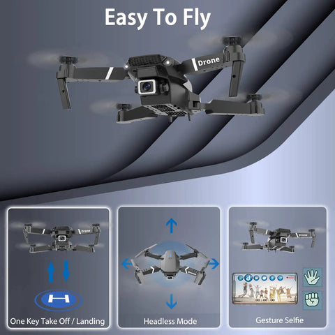 Dual Camera Drone For Adults And Kids Foldable RC Quadcopter With 1080P FPV Live Video showcasing features and ease of use