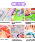 Six Pack Diamond Art Kits For Adults Cocktail Theme 5D Diamond Painting Sets For Beginners DIY Gem Art Kit 10X12 Inch steps