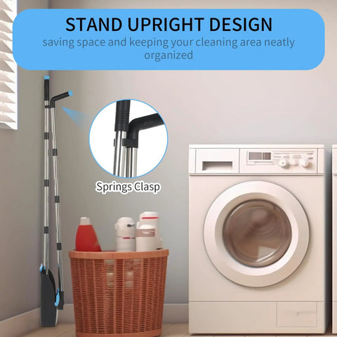 No Sweat Heavy Duty Broom And Dustpan Combo Set Crafted With A Rust Resistant Steel Handle To Manage Daily Sweeping Jobs Indoors.