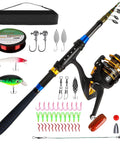All In One Kids Fishing Pole Set With Telescopic Rod And Spincast Reel For Beginners Youth Complete Fishing Kit With Lures