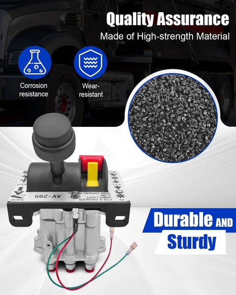 Air Shift Control Valve For Hoist System In Dump Trucks And Tippers With PTO Switch Brighter Light Push To Connect Fittings Direct Replacement For Apsco K90 Series AV295 329358X