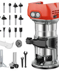Cordless Compact Router for On the Go Woodworking No Cords 800W Brushless Palm Router With Bits and Edge Guide
