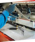 Manual Metal Bender With Straight Jaw Hand Seamer for sheet metal bending, featuring a non-slip handle and easy grip for DIY HVAC jobs.