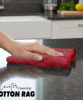 Heavy Duty Cotton Shop Towels Red Pack Of 150 Absorbent Cleaning Rags for Auto Garage and Home Multipurpose use cleaning countertop