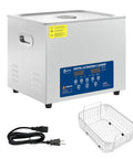 Serious Muscle 10 Liter Ultrasonic Cleaner Featuring 40khz Frequency Built In Digital Timer And Heater with steel basket and cable.