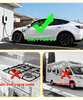 Image showing NEMA 10-50P To 14-50R EV Charger Adapter Cord STW 6 AWG 3C 50 Amp Level 2 EV Charging For Tesla, not for stove or RV