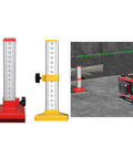 Aluminum Leveling Tool for Quick Accurate Installations No Fuss Leveler Built For Home Renovations and DIY Projects, shown in red and yellow.