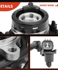 Close-up of front left wheel bearing and hub assembly with ABS and 6-lug fit for Chevrolet Colorado 2004-2008, GMC Canyon 2006-2008.