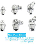 110 Piece Metric Grease Fittings Kit M6 M8 M10 Straight and 45 Degree 90 Degree Angled Zerk Fittings for Grease Guns