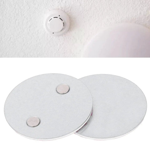 Hella Secure Magnetic Base For Smoke Detectors Drill Free Mounting Pads, two 70mm galvanized steel pads for easy installation.