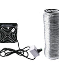 Fume Extractor Fan For Soldering, USB Adjustable Smoke Absorber With 6m Pipe Kit, shown with duct and control unit.