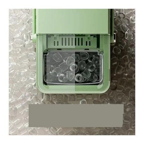 Badass Countertop Ice Maker With Hella Large Storage Producing Fully Automatic Round Cubes with clear ice inside.