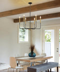 Dining room with Brushed Gold 8 Light Sputnik Chandelier Pendant Ceiling Light for Dining Room Kitchen Bedroom Modern Mid Century Style 26 Inch Hanging Fixture With Stylish Contemporary Vibe And Easy Install