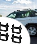 Heavy Duty 4Pc Leaf Spring Clamp Kit For Trailer And Tv Suspension Repair Clip With All Hardware For Easy Install And Total Stability On Your Rig, black steel clamps