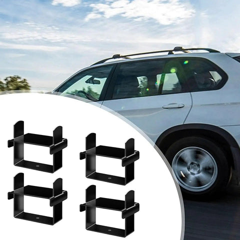 Heavy Duty Stainless Steel Leaf Spring Clamp Kit 4 Pack Black Perfect For Trailers And Light RVs Easy Install With All Bolts Nuts And Washers Included For Total Stability on SUV