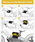 Battery Adapter Kit For Stacyc 12 And 16 Inch Electric Balance Bikes With DeWalt 20V Batteries installation steps diagram