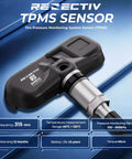 Toyota 315Mhz TPMS Sensor Kit Four Pack Pre Programmed Tire Pressure Monitoring System Sensors For Cars And SUVs Ready To Install With Easy Activation, black sensor close-up