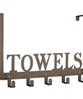 Over The Door Towel Hooks And Wall Mount Rack Heavy Duty Robe Hangers For Bathroom Organizer Detachable Rods Metal Sandblasted Coffee Finish