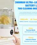 Straight Up Portable Mini Washing Machine For Underwear And Socks Compact Travel Laundry Cleaner showing operation with a cloth inside.
