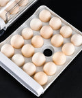 Double Layer Egg Storage Container For Refrigerator With Drawer Style Stackable Egg Holder Clear Plastic Tray Holds 40 Eggs
