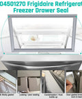 Freezer door gasket for Frigidaire/Electrolux fridge; 34.65 x 24.13 in, installed (front view).