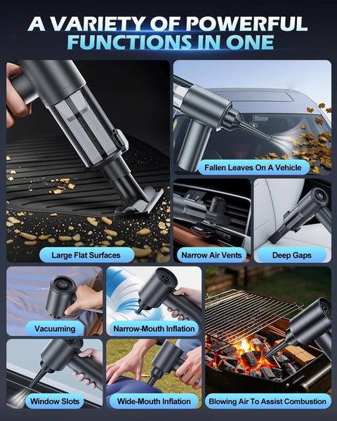 Cordless Handheld Car Vacuum With 15000Pa Beast Suction Brushless Motor 7 In 1 Cleaning Kit Type C Charge multifunction use