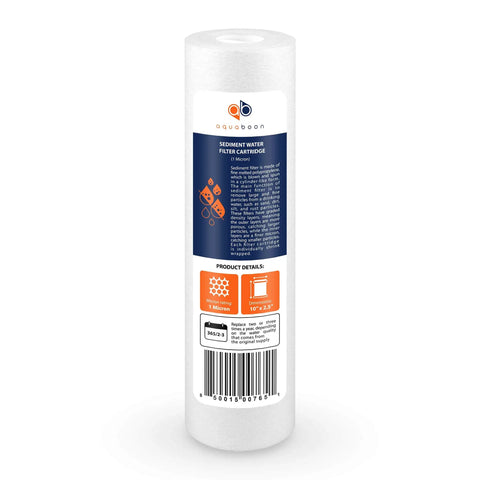 10 Inch By 2.5 Inch Sediment Filter Cartridge For Whole House And Reverse Osmosis Systems 1 Micron No Nonsense Pro Grade Filtration