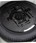 Car trunk spare tire and tool kit with Spare Tire Hold Down Bolt Kit For Car Wheel No Hassle Install Retainer Clamp Replacement Tire Bolt Holder For Truck SUV Sedan Great For DIY Repairs And Wheel Security.