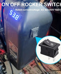8 Pack 12V Rocker Toggle Switches On Off SPST 2 Pin 2 Position Latching on device showing 53.8 reading