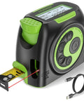 2 In 1 Laser Tape Measure With 197Ft Laser Range And 16Ft Tape Backlit LCD Movable Hook Pythagorean Area Volume Unit Switch Digital Distance Meter with USB cable