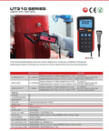 Portable Digital Vibration Tester UT315A Vibrometer For Crazy Accurate Readouts Of Acceleration, Velocity And Displacement With USB Interface, Multiple Frequency Modes, Data Hold, Auto Power Off, CE UKCA Certified handheld meter with probe