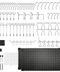 Beefy Pegboard Wall Organizer Kit For Garage And Shed 30 By 60 Cm Metal Pegboard Panels with Tool Storage hooks and accessories