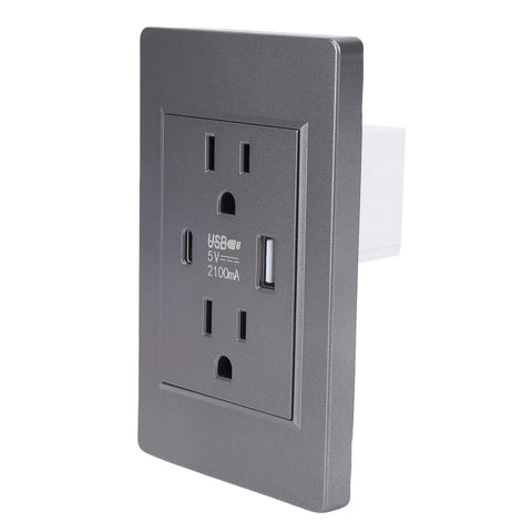 Gonna Boost Your Walls With This Real Solid 15A Dual USB C Outlet Featuring A Heavy Duty Steel Backbone And Flame Resistant Shell For Quick Charging And Total Overload Protection At Home.