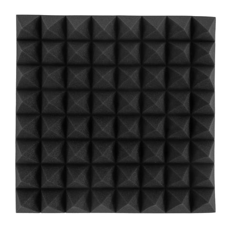 Top Shelf 2X12X12 Inch Pyramid Acoustic Foam Panels 12 Pack High Density Sound Proofing Tiles for soundproofing walls.